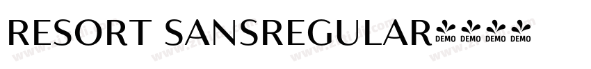 Resort SansRegular字体转换